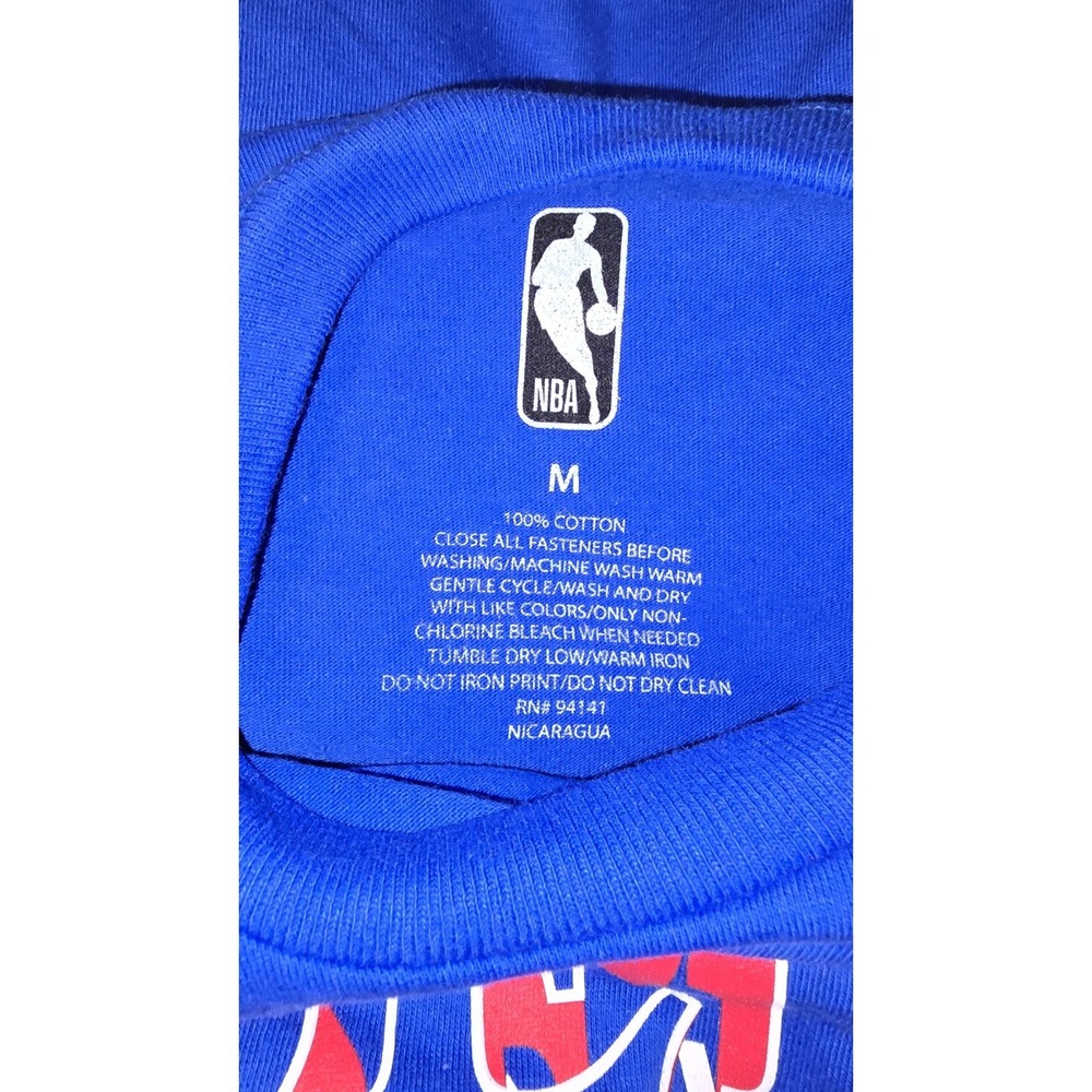 Philadelphia 76ers Blue Long Sleeve Shirt NBA Basketball Fan Apparel Mens Medium - Picture 4 of 8